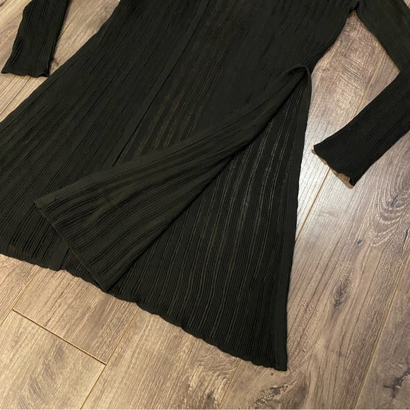 Guess sheer knit duster long sleeve slit hem sides sexy vacation wear - Picture 6 of 7